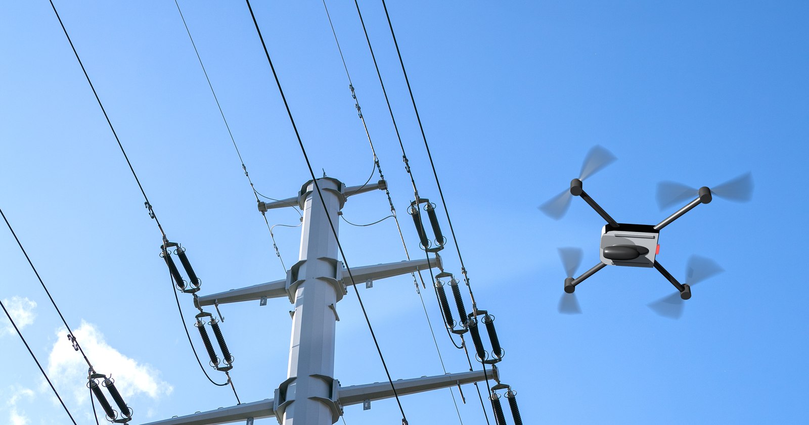AdleRobot inspection robot performing thermal imaging of power lines